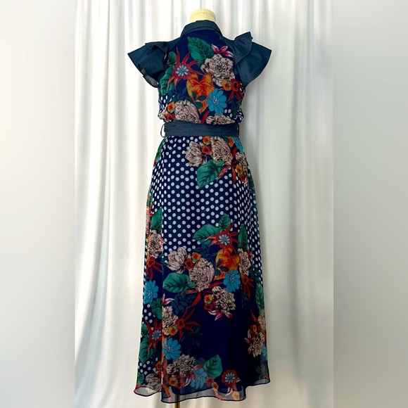 CQ by CQ Short Ruffle Sleeve Semi-Sheer Dress (655) - Picture 3 of 13